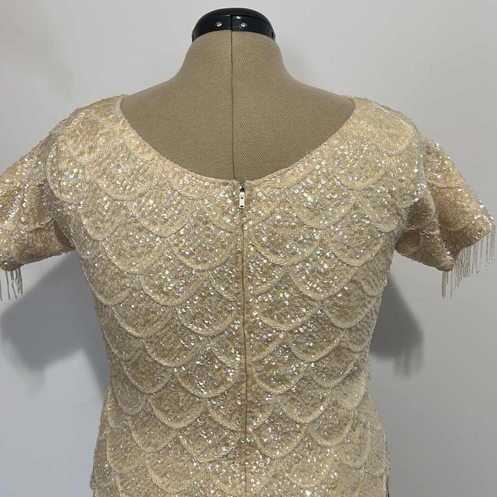 Ivory wool sequins top - Picture 7 of 10